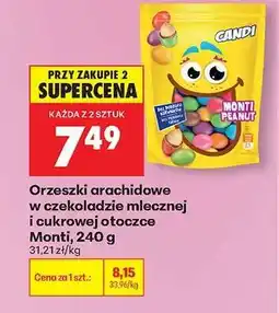 Biedronka Orzeszki arachidowe w czekoladzie mlecznej i cukrowej otoczce Monti, 240 g oferta