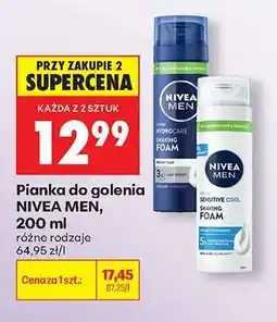 Biedronka Pianka do golenia NIVEA MEN, 200 ml oferta