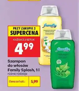 Biedronka Szampon do włosów Family Splash, 1 l oferta