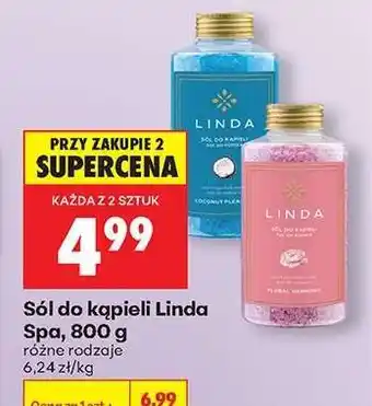 Biedronka Sól do kąpieli Linda Spa, 800 g oferta