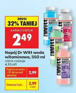 Biedronka Napój Dr Witt woda witaminowa, 550 ml oferta