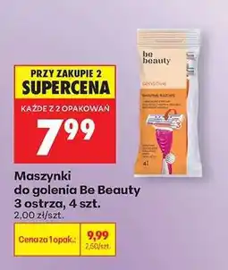 Biedronka Maszynki do golenia Be Beauty 3 ostrza, 4 szt oferta