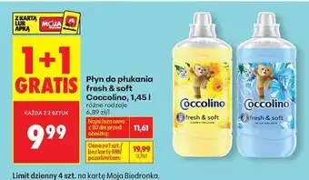 Biedronka Płyn do płukania fresh & soft Coccolino, 1,45 l oferta