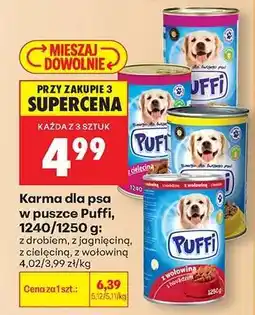 Biedronka Karma dla psa w puszce Puffi, 1240/1250 g oferta