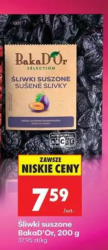 Biedronka Śliwki suszone BakaD’Or, 200 g oferta