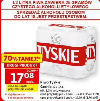 Auchan Piwo Tyskie Gronie oferta