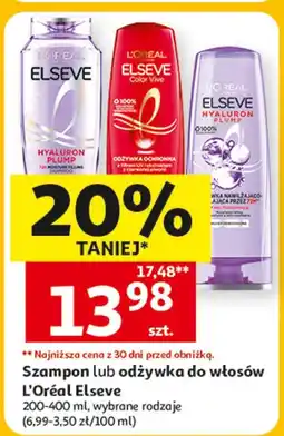 Auchan Szampon lub odżywka do włosów L'Oréal Elseve oferta