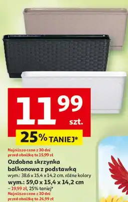 Auchan Ozdobna skrzynka balkonowa z podstawką oferta