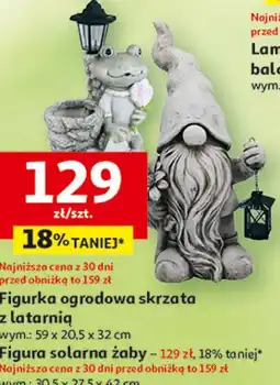 Auchan Figurka ogrodowa skrzata z latarnią oferta