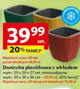 Auchan Doniczka plastikowa z wkładem oferta