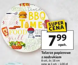 Auchan Talerze papierowe z nadrukiem oferta