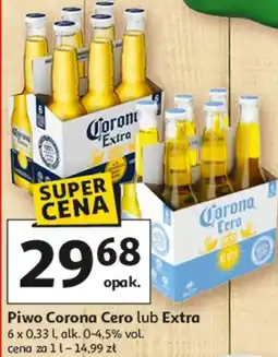 Auchan Piwo Corona Cero lub Extra oferta