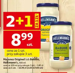 Auchan Majonez Original lub Babuni, Hellmann's oferta