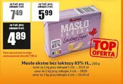 Auchan Masło ekstra bez laktozy 83% tł oferta