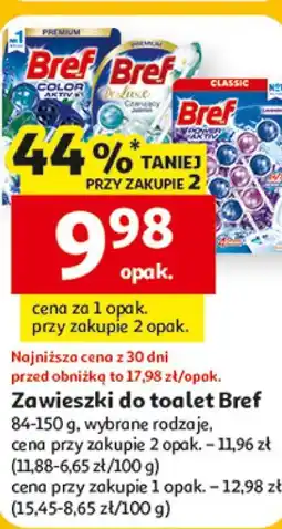 Auchan Zawieszki do toalet Bref 84-150 g, wybrane rodzaje oferta
