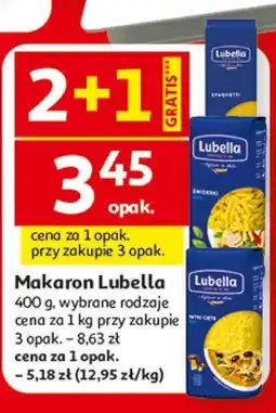 Auchan Makaron Lubella 400 g, wybrane rodzaje oferta