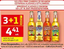 Auchan Piwo Desperados, 0,4 l, alk. 0,0%-7,0% vol., w butelce, wybrane rodzaje oferta