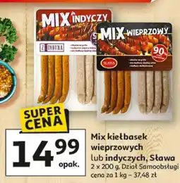 Auchan Mix kiełbasek wieprzowych lub indyczych oferta