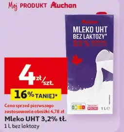 Auchan Mleko UHT 3,2% tł oferta