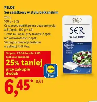 Lidl Pilos Ser sałatkowy w stylu bałkańskim oferta