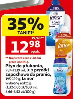 Auchan Płyn do płukania lub perełki zapachowe do prania Lenor oferta