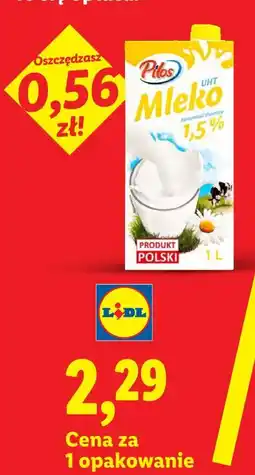 Lidl Pilos Mleko UHT 1,5% oferta