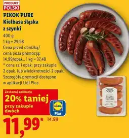 Lidl Kiełbasa śląska z szynki PIKOK PURE oferta