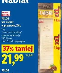 Lidl PILOS Ser Carski w plastrach, XXL oferta