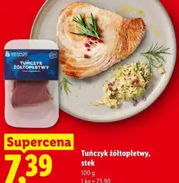 Lidl Tuńczyk żółtopłetwy, stek oferta