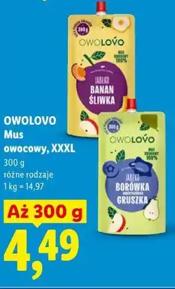 Lidl OWOLOVO Mus owocowy, XXXL oferta