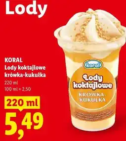 Lidl Lody koktajlowe krówka-kukułka oferta