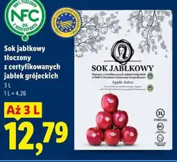Lidl Sok jabłkowy tłoczony z certyfikowanych jabłek grójeckich oferta