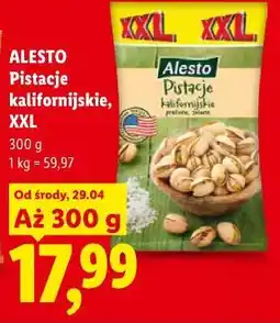 Lidl Pistacje kalifornijskie, XXL ALESTO oferta