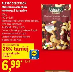 Lidl Mieszanka orzechów nerkowca i żurawiny ALESTO SELECTION oferta