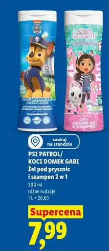 Lidl PSI PATROL/ KOCI DOMEK GABI Żel pod prysznic i szampon 2 w 1 oferta