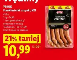 Lidl Frankfurterki z szynki, XXL oferta