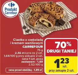 Carrefour Ciastko z czekoladą i kremem waniliowym CARREFOUR oferta