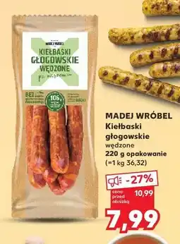 Kaufland Kiełbaski głogowskie wędzone Madej Wróbel oferta