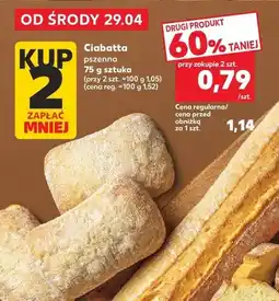 Kaufland Ciabatta pszenna oferta