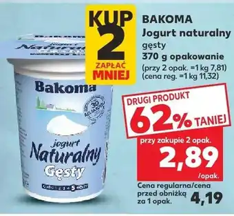 Kaufland Jogurt naturalny gęsty Bakoma oferta