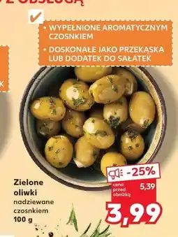 Kaufland Zielone oliwki nadziewane czosnkiem oferta