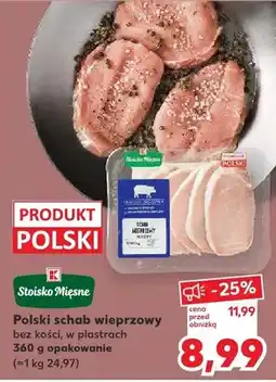 Kaufland Polski schab wieprzowy bez kości w plastrach Stoisko Mięsne oferta