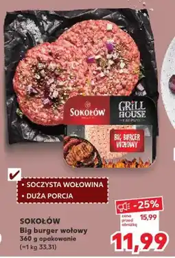 Kaufland Big burger wołowy Sokołów Grill House oferta