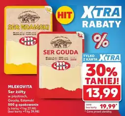 Kaufland Ser żółty w plastrach Gouda Edamski Mlekovita oferta