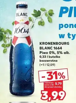 Kaufland Piwo Kronenbourg Blanc 1664 0% 5% alk oferta