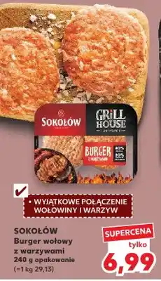 Kaufland Burger wołowy z warzywami Sokołów Grill House oferta