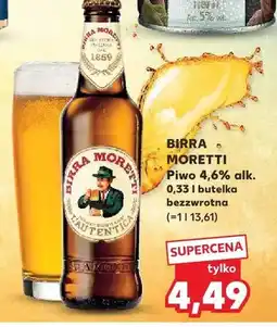 Kaufland Piwo Birra Moretti 4,6% alk oferta