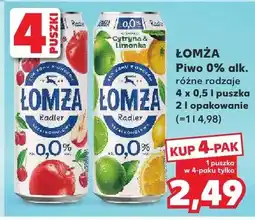 Kaufland Piwo Łomża Radler 0% Cytryna i Limonka oferta