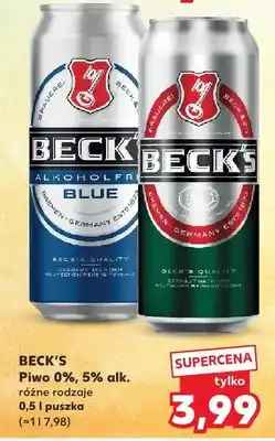 Kaufland Piwo Beck's Blue 0% 5% alk oferta