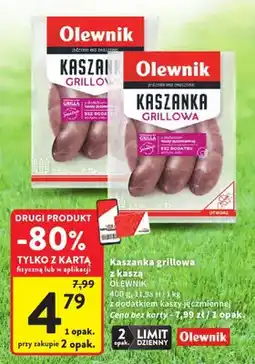 Intermarche Kaszanka grillowa z kaszą Olewnik oferta